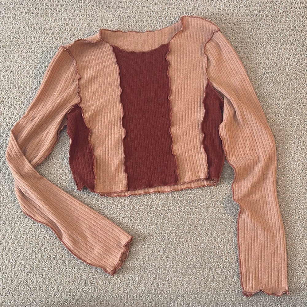 SHEIN Long-Sleeve Crop Top
